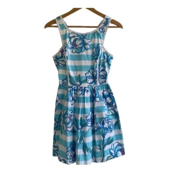 Lilly Pulitzer Womens Sandrine Dress Shorely Blue Sleeveless Size 4 - Picture 2 of 12